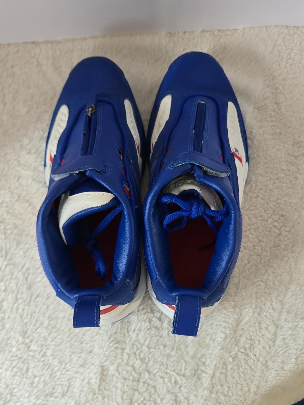 Reebok Answer 4 Allen Iverson Zip Basketball Shoes Blue White 6.5